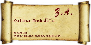 Zelina András névjegykártya